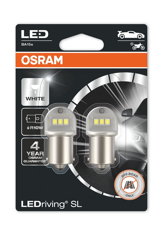 Лампа светодиодная комплект R5W/R10W WHITE 12V 1.2W 6000K LEDRIVING® SL
