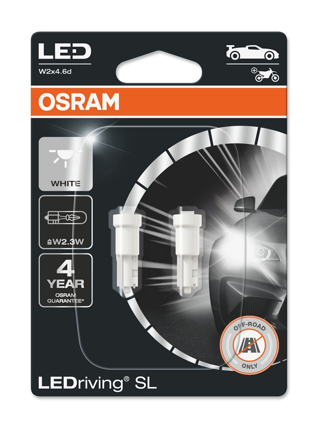 Лампа светодиодная комплект W2,3W WHITE 12V 0.25W 6000K LEDRIVING® SL