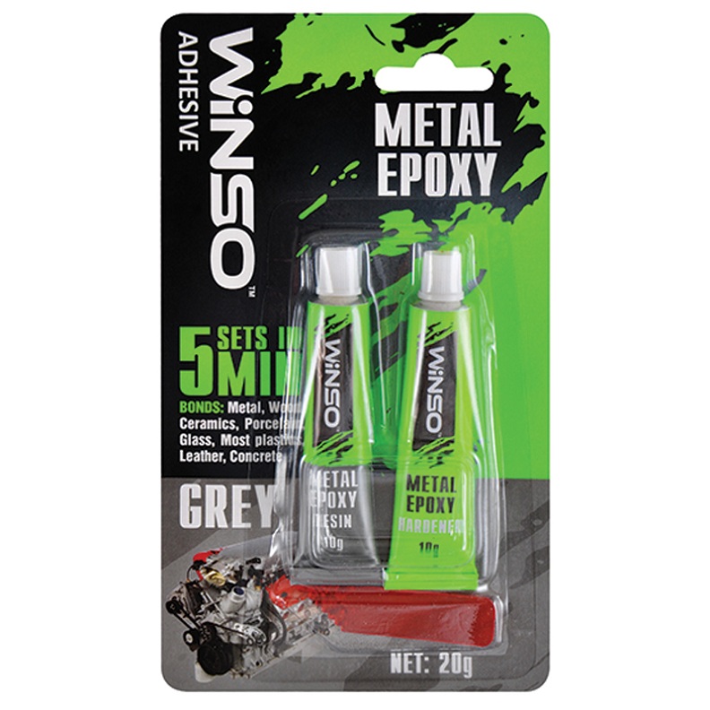 Эпоксидный клей Metal Epoxy двокомпонентный Серый, 20 г.