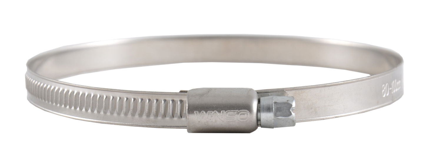 Хомут червяковий, нерж. сталь 80 - 100/9mm. W2