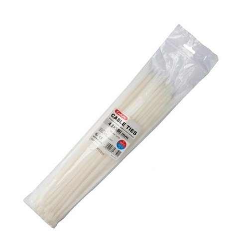 Стяжки пластикові 4.8x380 мм. білі (100 шт.)