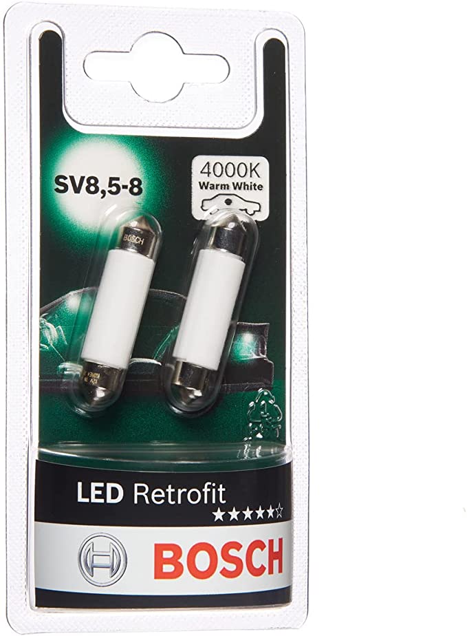 Лампа світлодіодна комплект Festoon 41 mm 12V 1W 4000K LED Retrofit