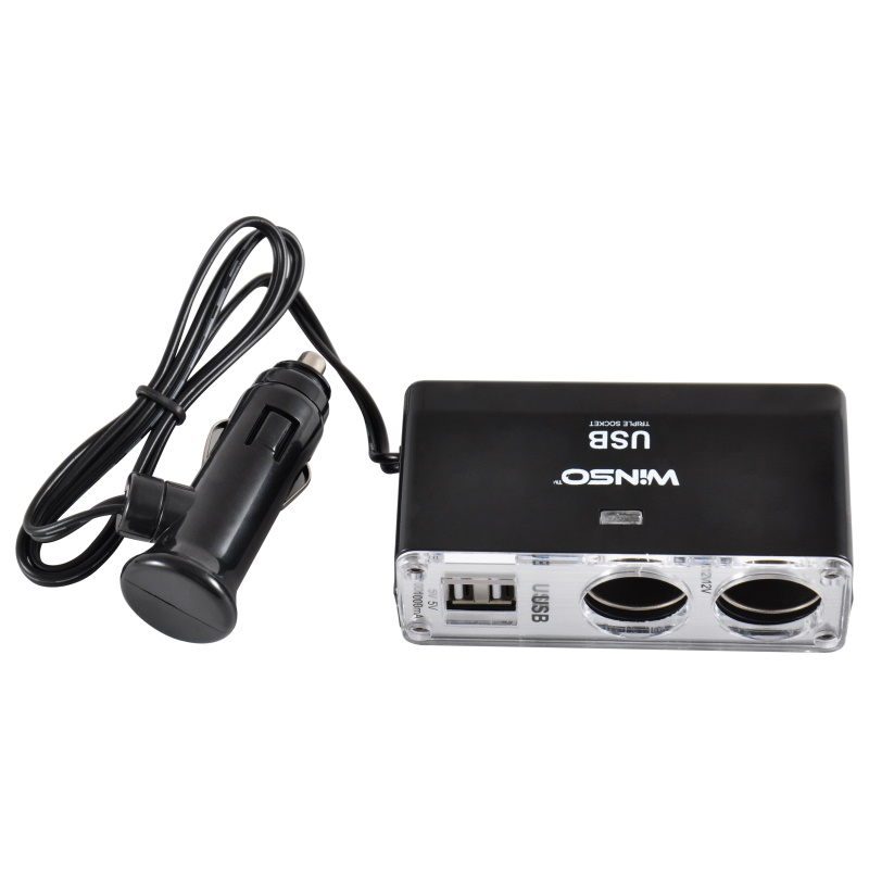 Розгалуджувач прикурювача з USB 2 в 1