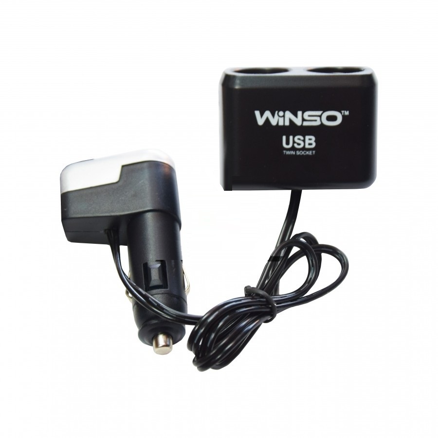 Розгалуджувач прикурювача з USB 2 в 1