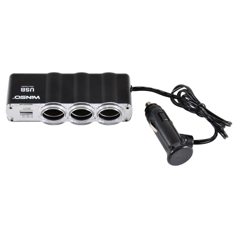 Розгалуджувач прикурювача з USB 3 в 1