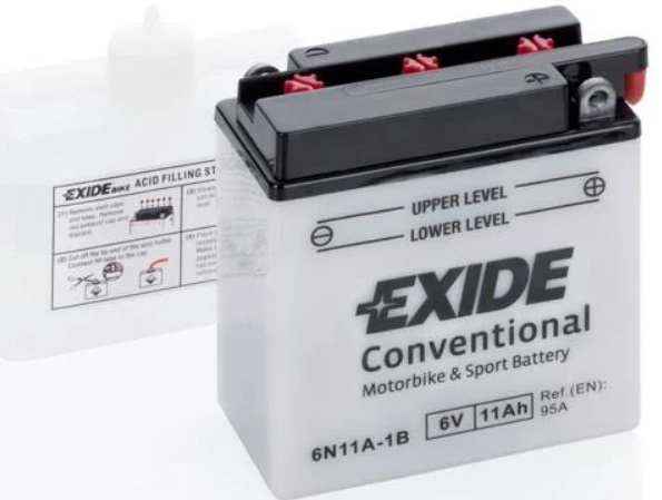 Батарея акумуляторна МОТО Conventional 6V 11AH 95А(EN) R+
