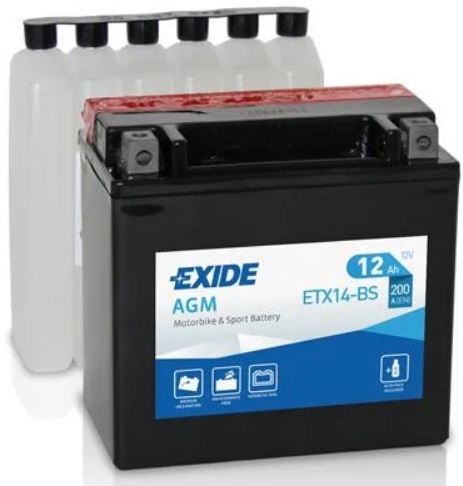 Батарея акумуляторна МОТО AGM 12V 12AH 200А(EN) L+