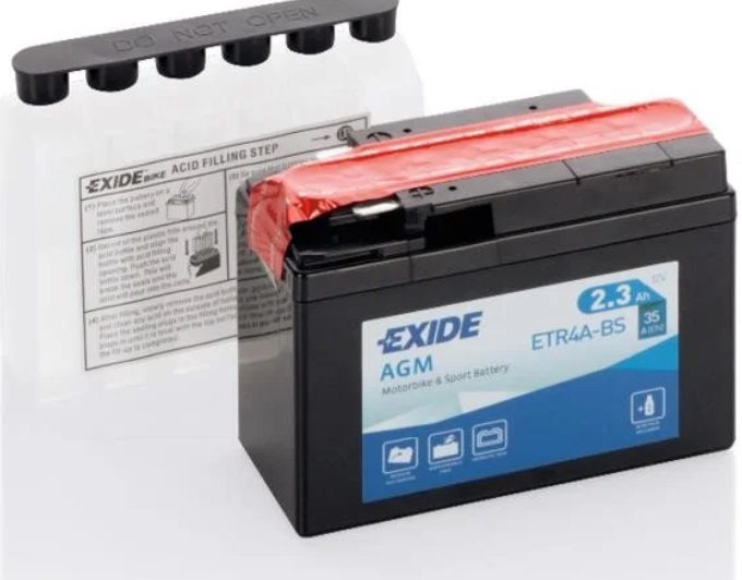 Батарея акумуляторна МОТО AGM 12V 2.3AH 35А(EN) R+ На торці