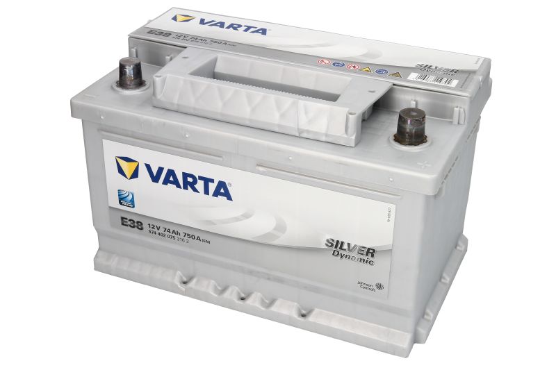 Батарея акумуляторна Silver Dynamic E38 12V 74AH 750А(EN) R+ Європа