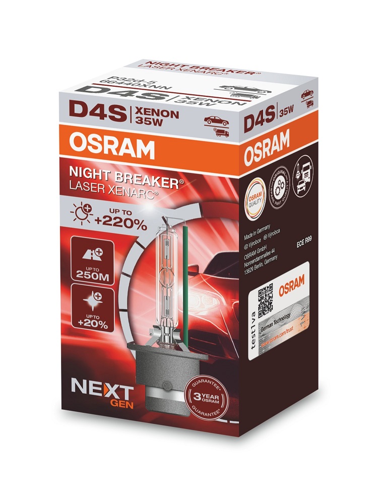 Лампа ксенонова D4S 42V 35W XENARC® NIGHT BREAKER® LASER (NEXT GEN) +220%