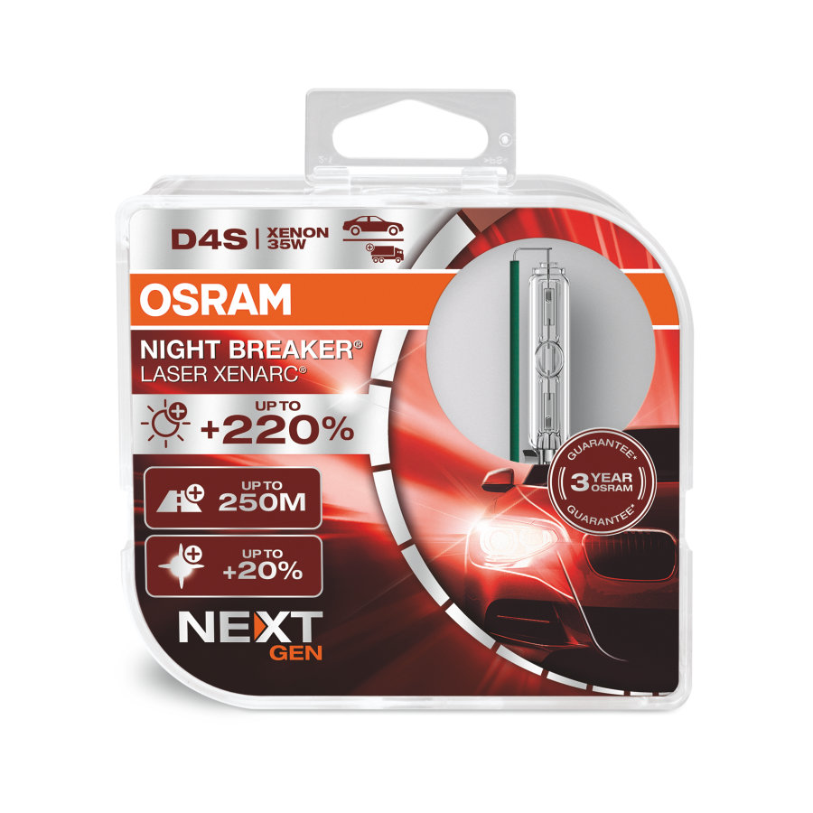 Лампа ксеноновая комплект D4S 42V 35W XENARC® NIGHT BREAKER® LASER (NEXT GEN) +220%