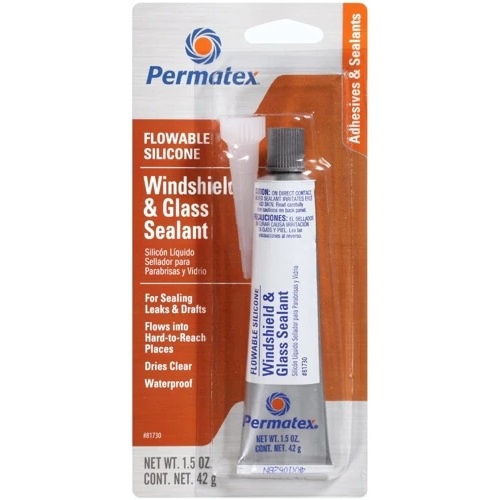 Герметик силіконовий прозорий Flowable Silicone Windshield & Glass Sealer,  42 г.