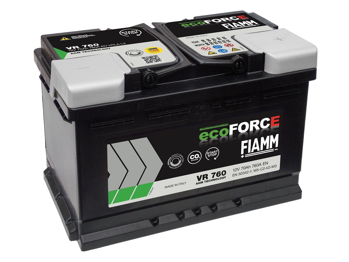 Батарея акумуляторна ECOFORCE AGM 12V 70AH 760А(EN) R+ Європа