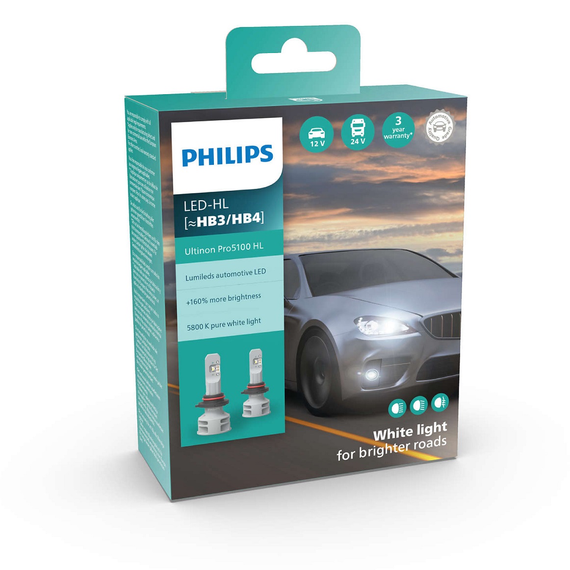 Лампа світлодіодна комплект HB3/4 Ultinon Pro5100 +160% 5800K 12W 12/24V