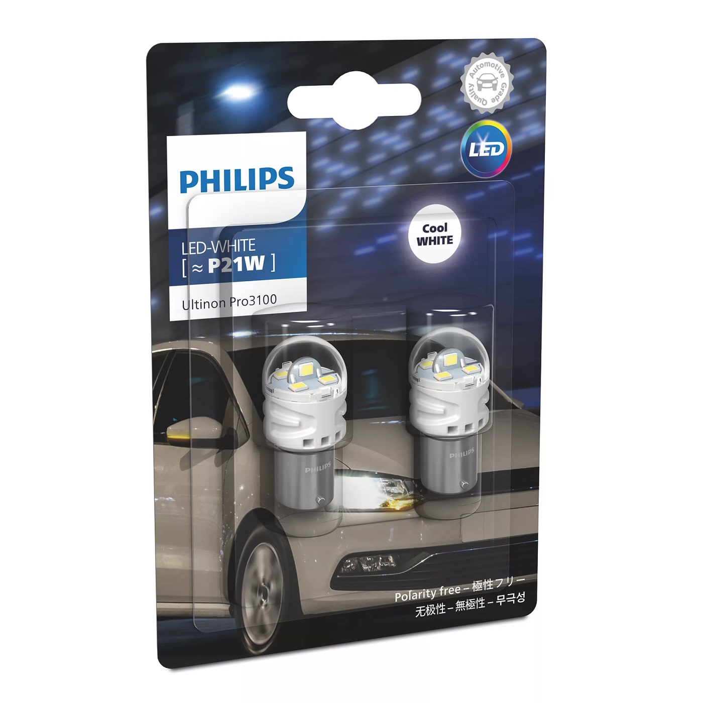 Лампа світлодіодна комплект P21W 12V 2.2W 6000K Ultinon Pro9100 Cool White