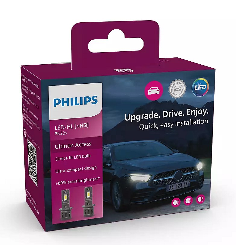 Лампа світлодіодна комплект H3  12V 13W 6000K Ultinon Access +80%