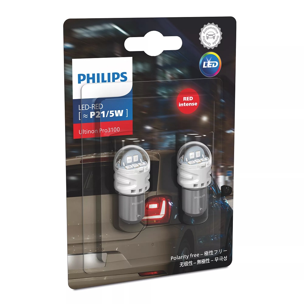 Лампа світлодіодна комплект P21/5W 12V Ultinon Pro3100 RED