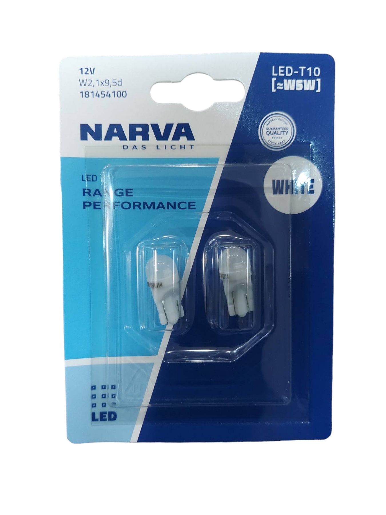 Лампа светодиодная комплект T10 White12V 0.6W 6000K