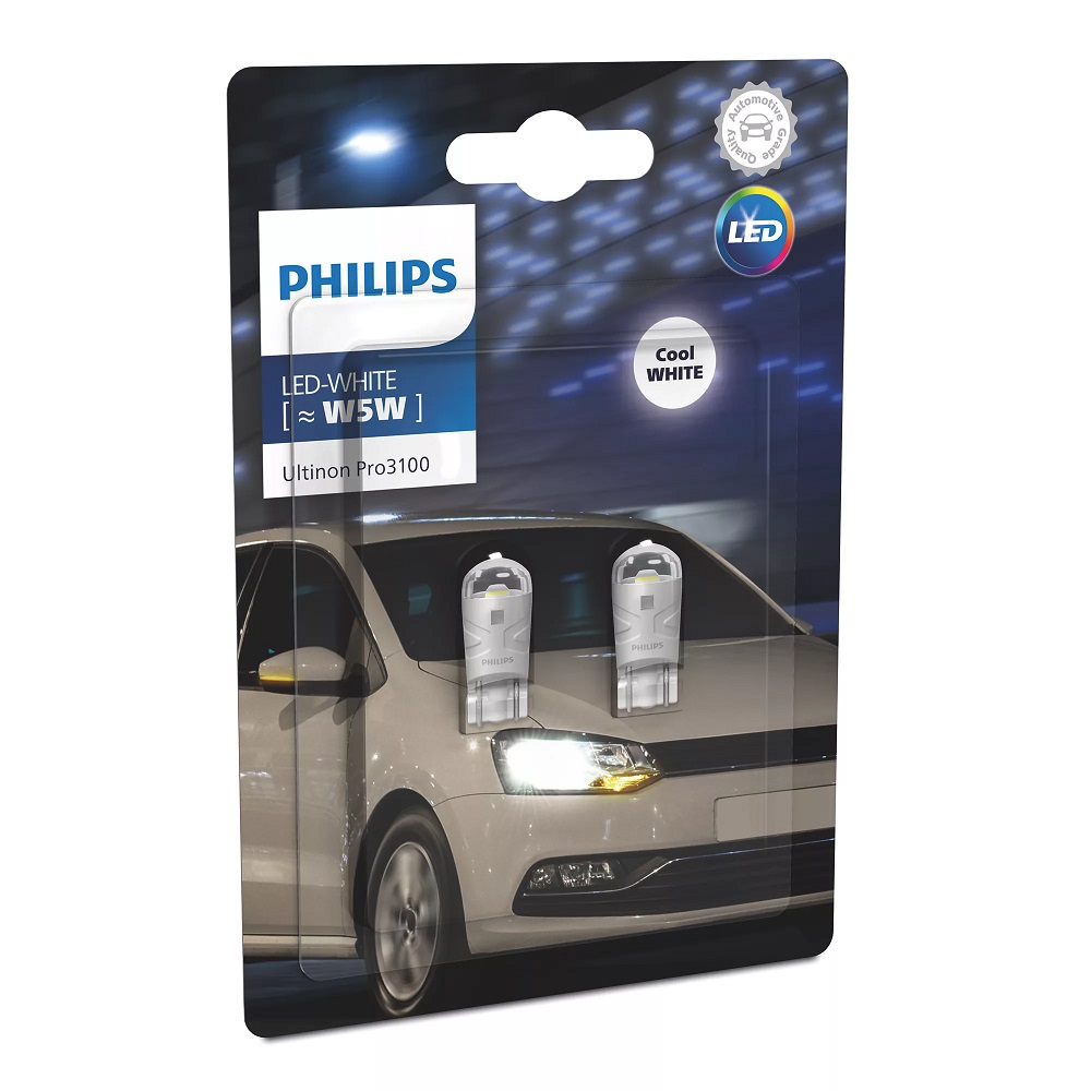 Лампа світлодіодна комплект T10 White 12V 0.74W 6000K Ultinon Pro3100