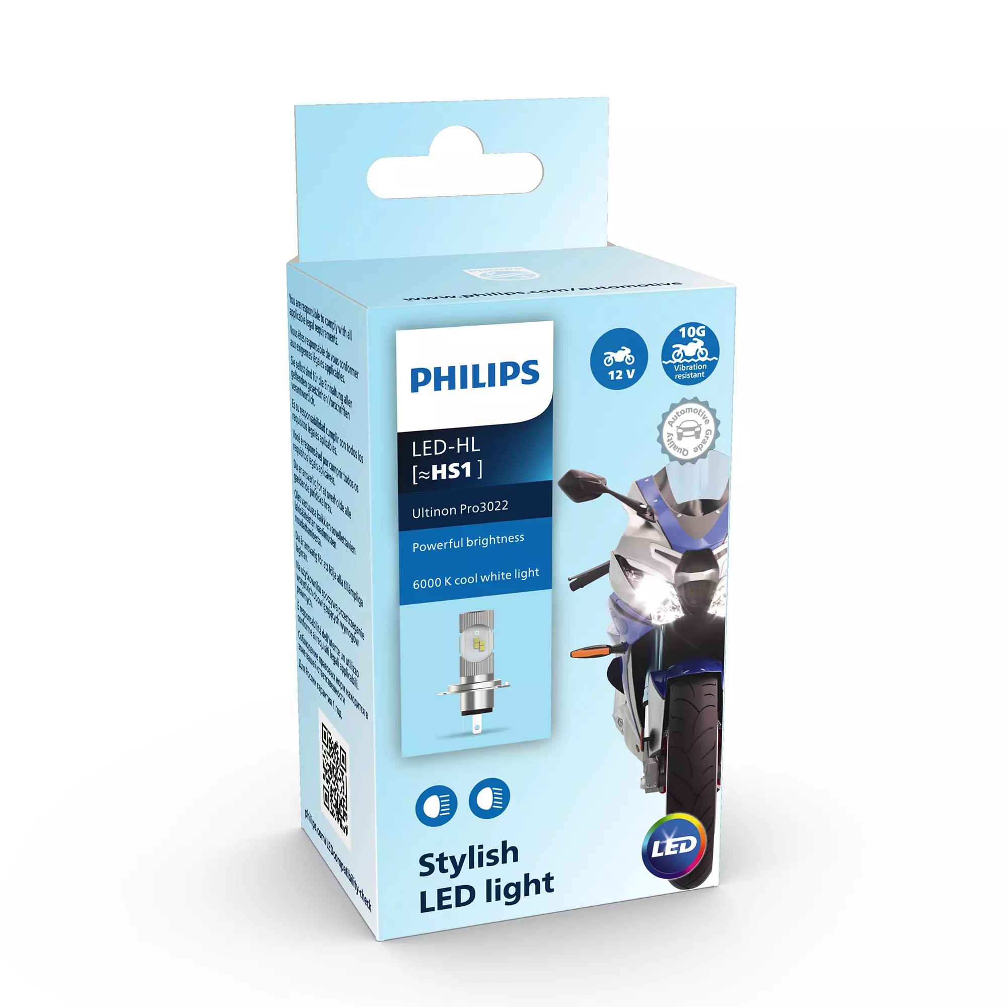 Лампа светодиодная HS1 LED 12V 6W 6000K Ultinon Pro3022 Moto