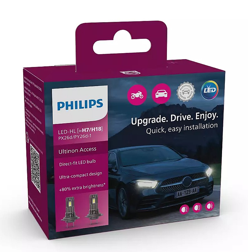 Лампа світлодіодна комплект H7/H18 6000K 16W 12V Ultion Access 2500