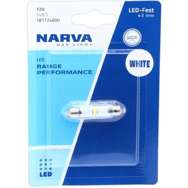 Лампа світлодіодна Festoon 43 mm 12V 0,6W 6000K