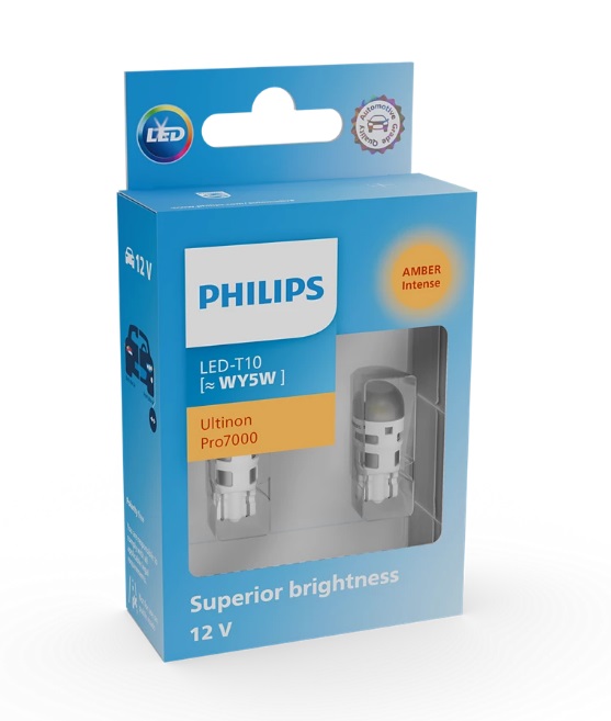 Лампа світлодіодна комплект T10 Amber 12V 0.5W Ultinon Pro700
