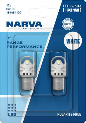 Лампа світлодіодна комплект P21W White 12V 1.82W Range Performance