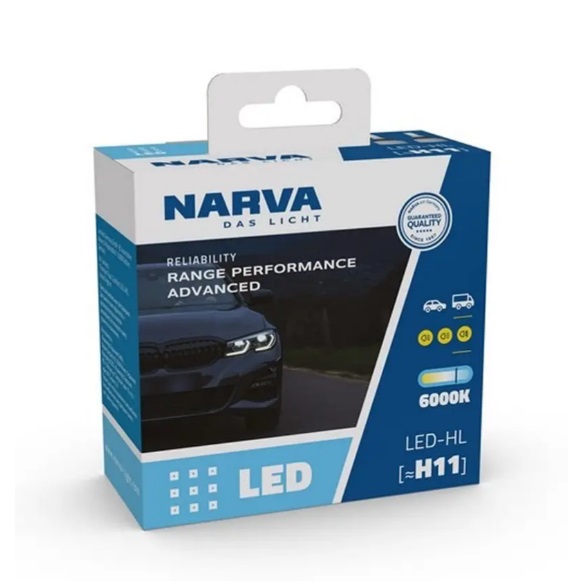 Лампа світлодіодна комплект H11 6000K 19W 12/24V Range Performance Advanced LED