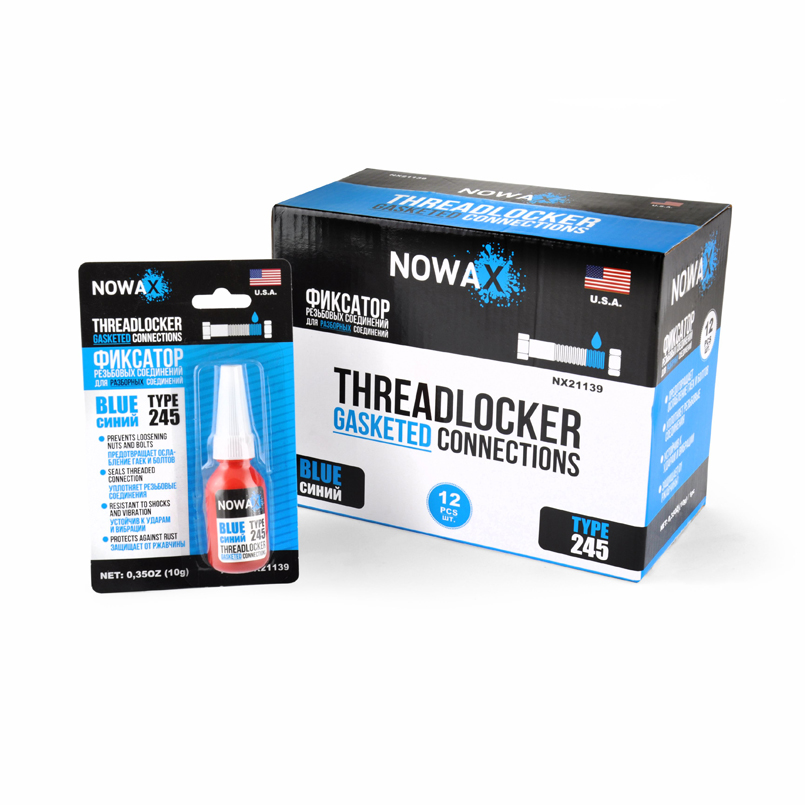 Фіксатор різьби для розбірних з'єднань синій, 10 гр.